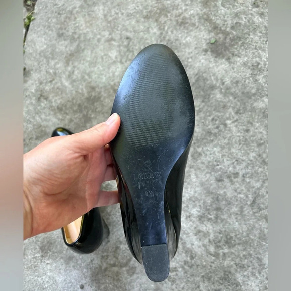 J. Crew Sylvia Patent Leather  Wedges - Picture 11 of 14